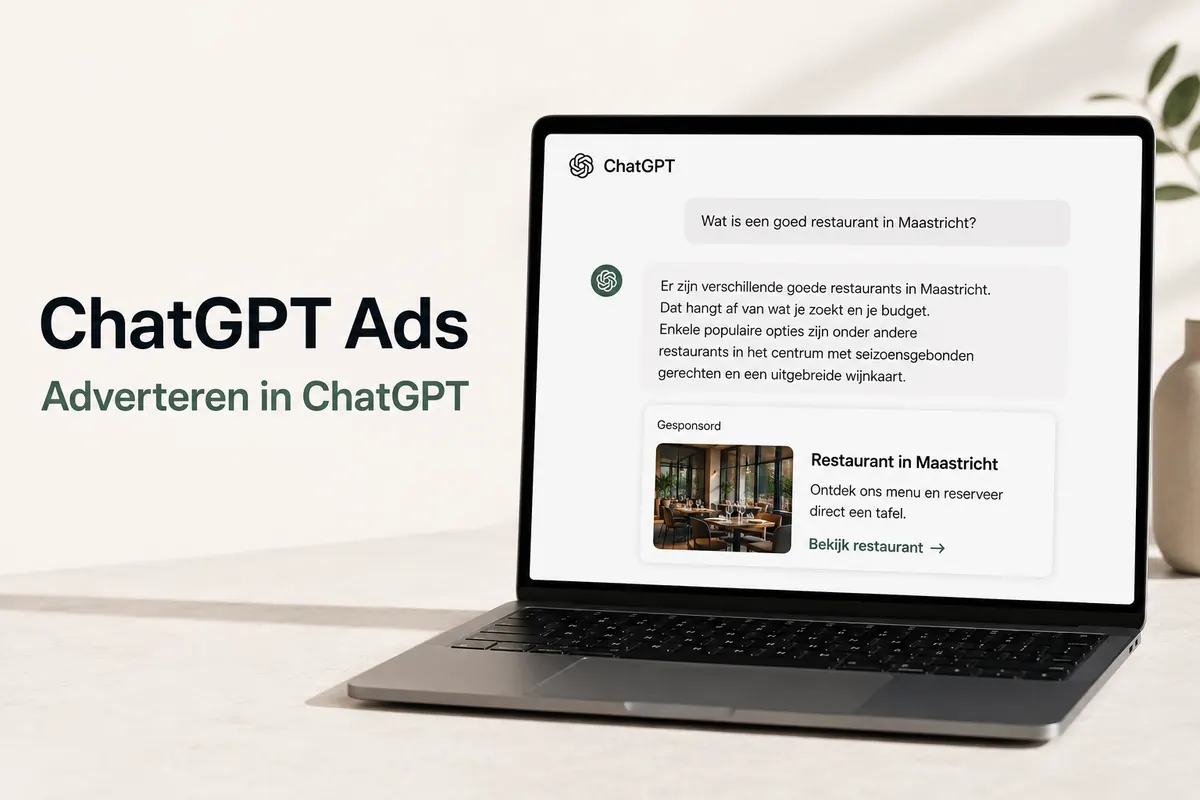 Adverteren in ChatGPT: een gesponsorde suggestie voor een restaurant in Maastricht